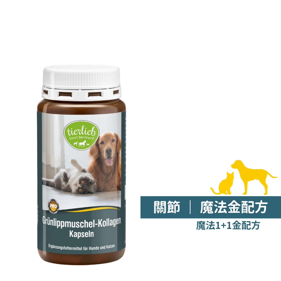 動物好朋友｜德國百年藥草之家【狗貓用｜骨骼關節】魔法關節金配方 小綠瓶升級版 關節保養 綠唇貽貝與膠原蛋白 養成大力金剛腿