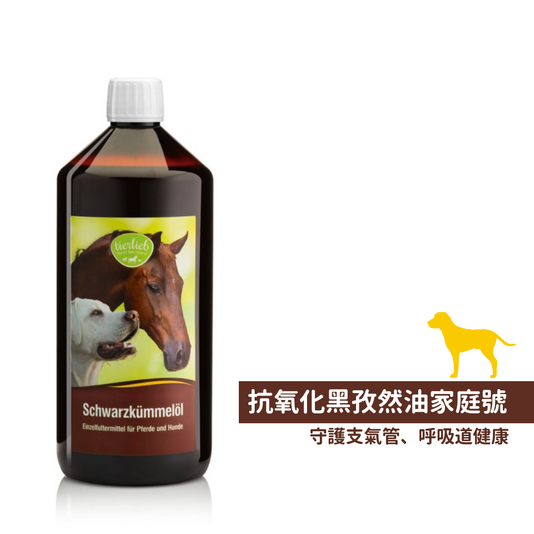 動物好朋友｜德國百年藥草之家【狗用｜支氣管】抗氧化黑孜然油家庭號 含有天然維生素E 保護支氣管健康