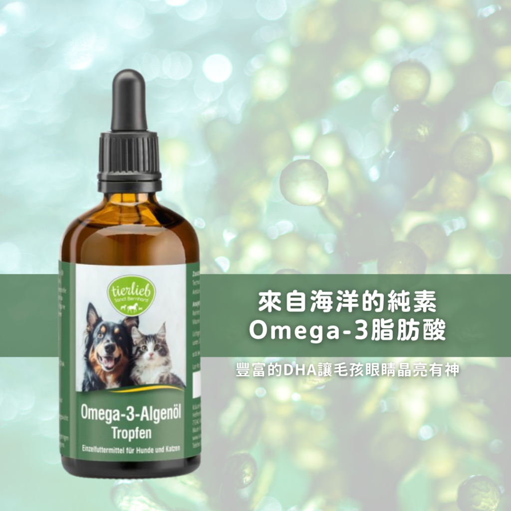 動物好朋友｜德國百年藥草之家【狗貓用｜眼睛視力】Omega-3護眼海藻油滴劑 素食魚油 貓狗眼睛保健 保護視力健康 白內障老化 乾眼症
